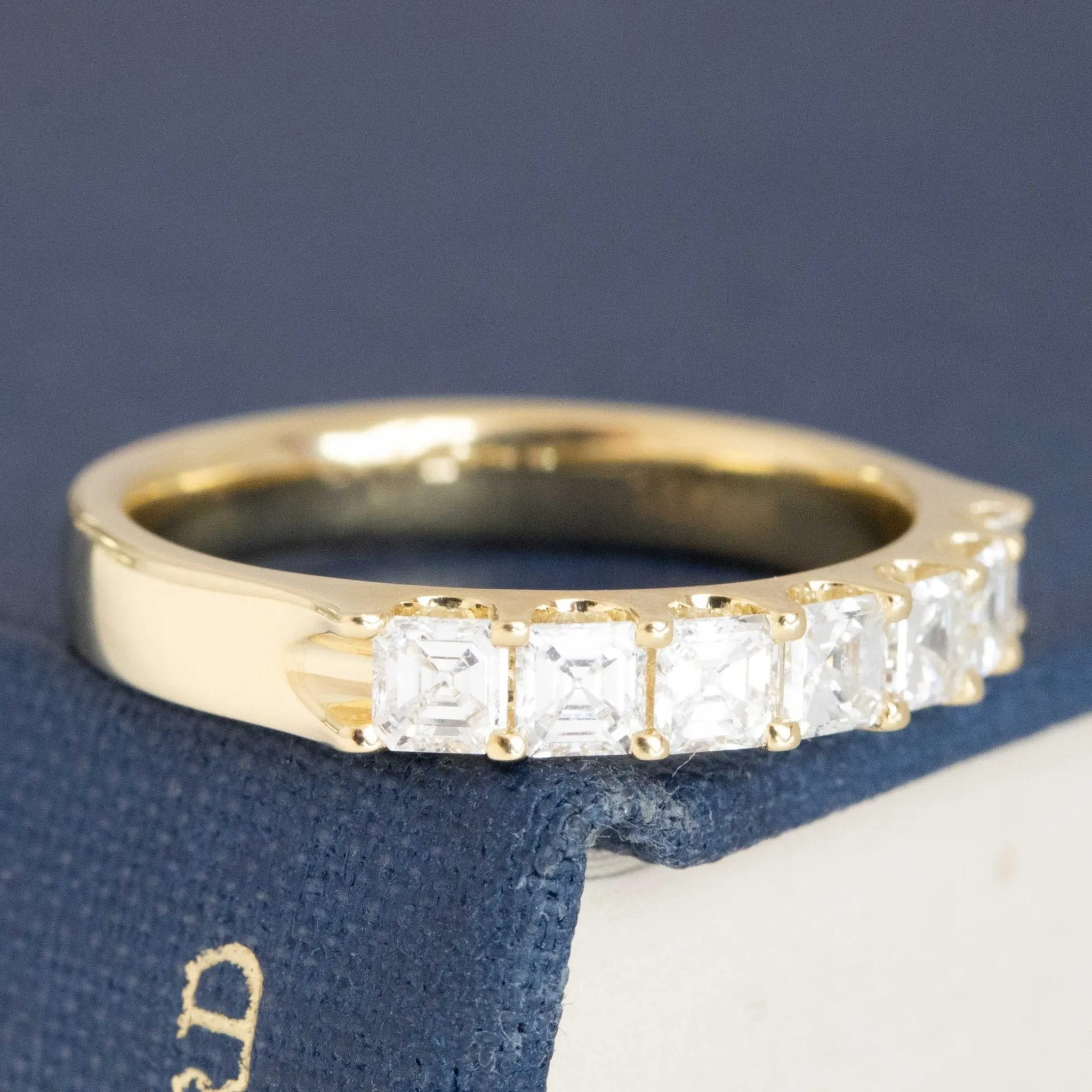 .88ctw Asscher Cut Diamond 7-Stone Band