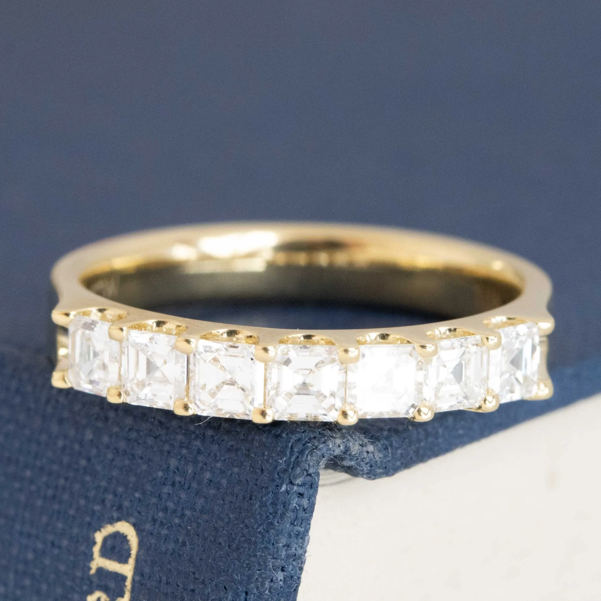 .88ctw Asscher Cut Diamond 7-Stone Band