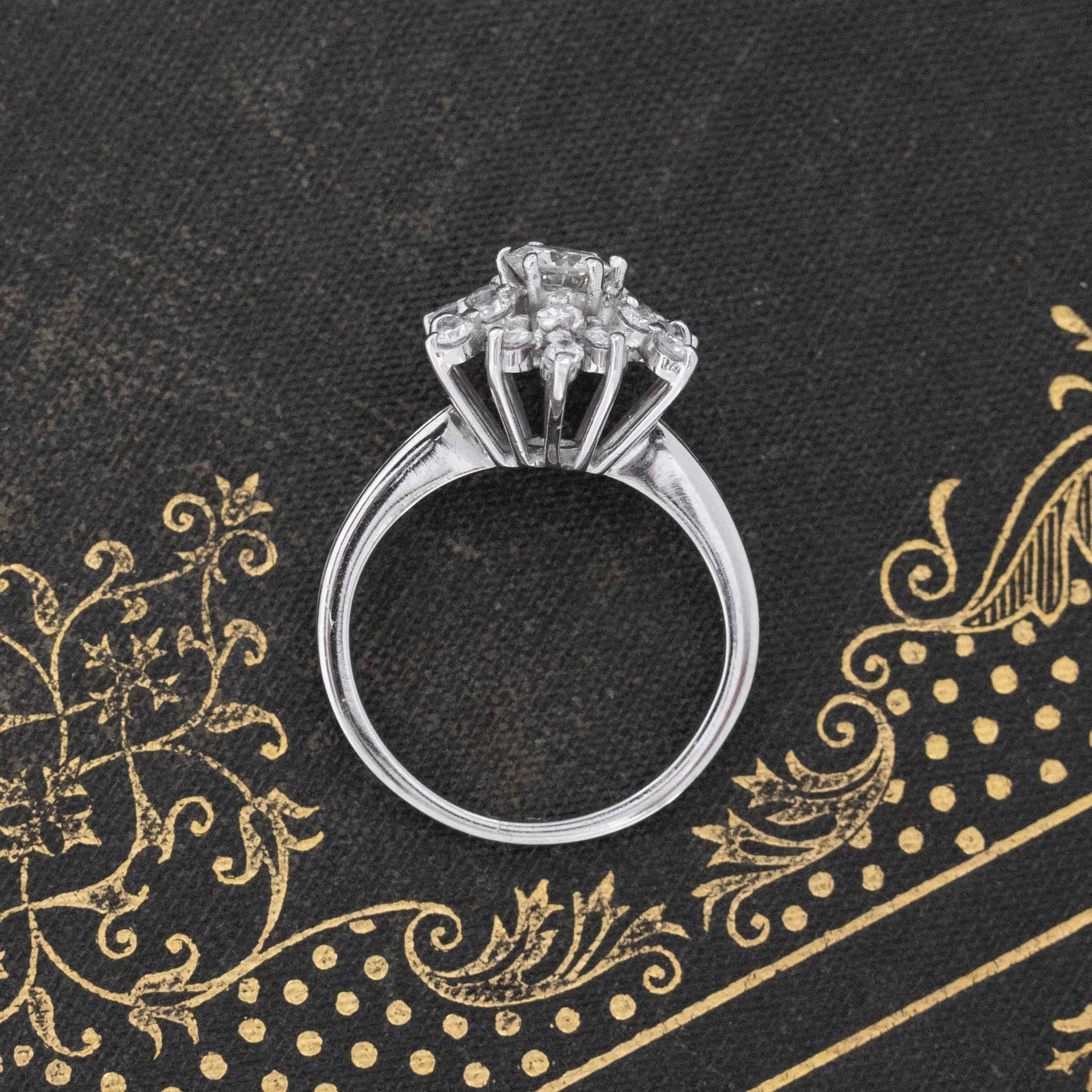 .88ctw Transitional Cut Diamond Snowflake Ring