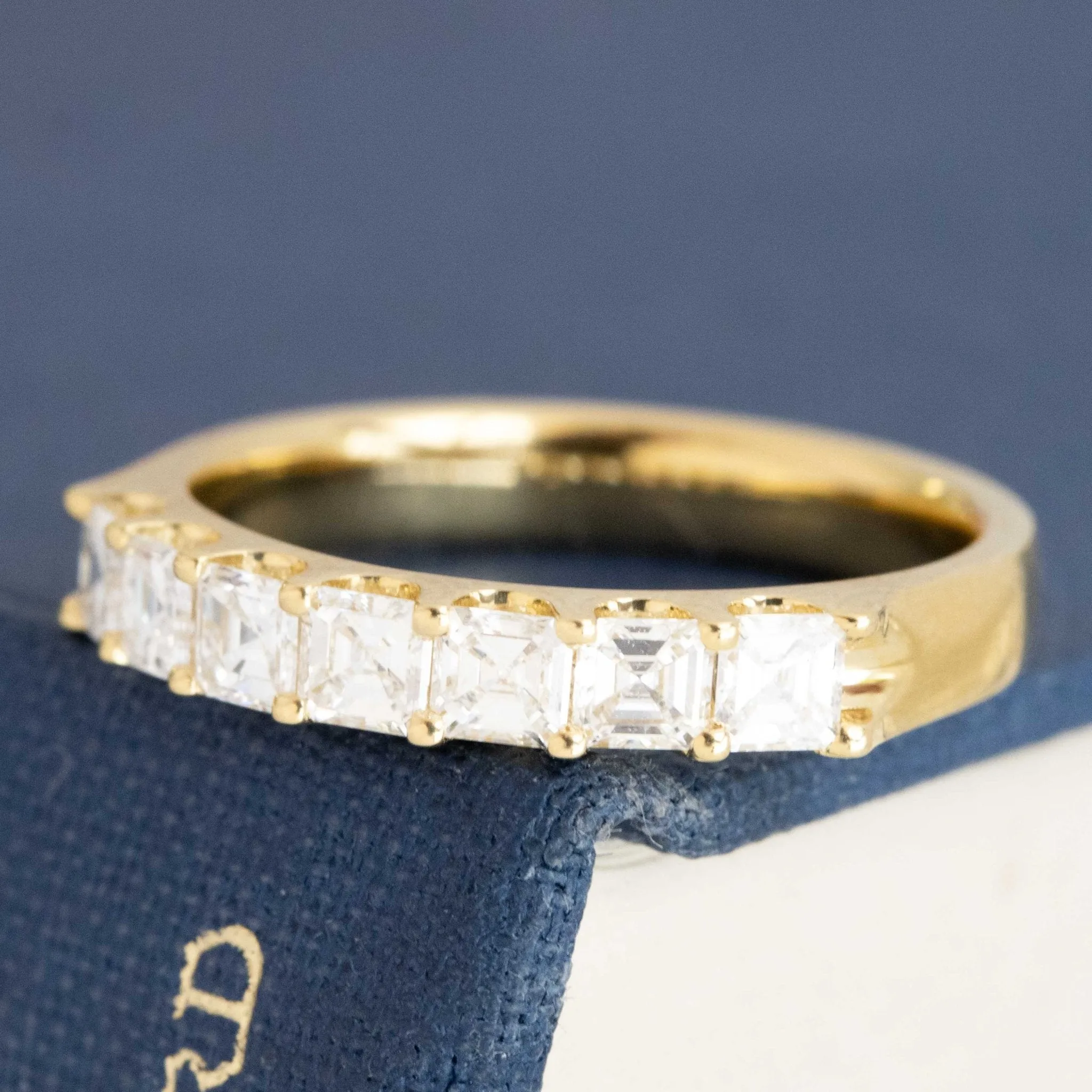 .90ctw Asscher Cut Diamond 7-Stone Band