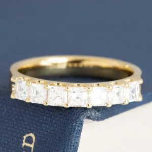 .90ctw Asscher Cut Diamond 7-Stone Band