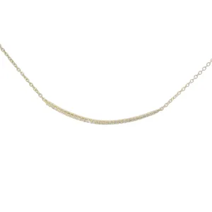 A. Link Yellow Gold Diamond Bar Necklace