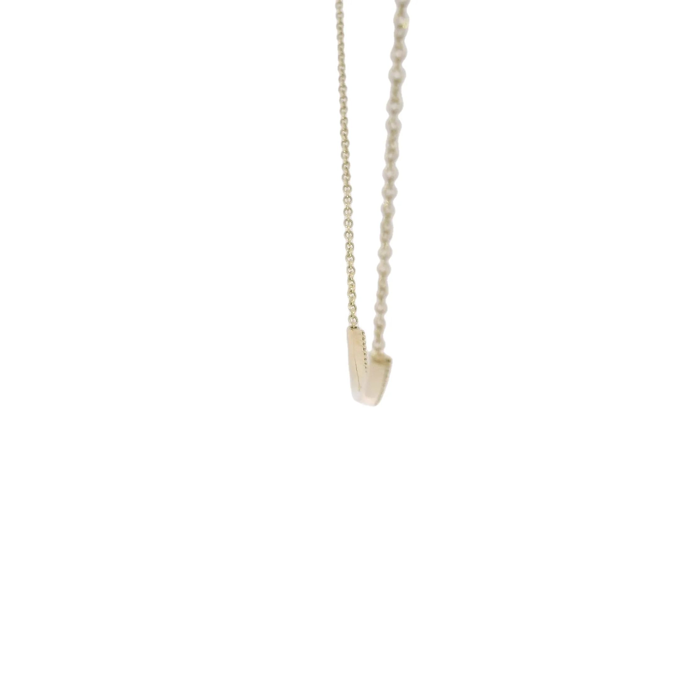 A. Link Yellow Gold Diamond Bar Necklace