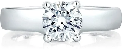 A.Jaffe French Solitaire Diamond Engagement Ring