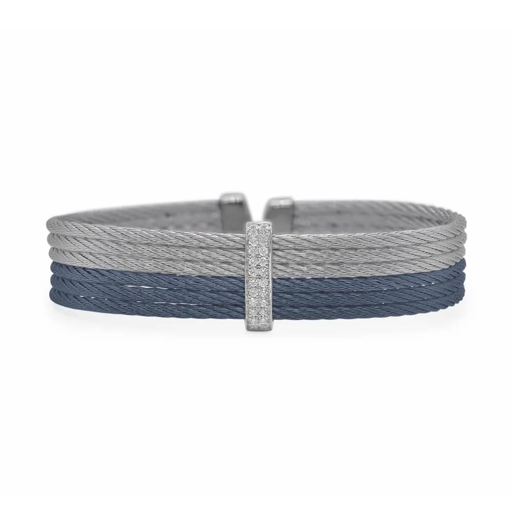ALOR Multi-Tone Cable Cuff with 18kt Gold & Diamonds 04-49-5632-11