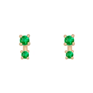 Alula Earrings, Emerald