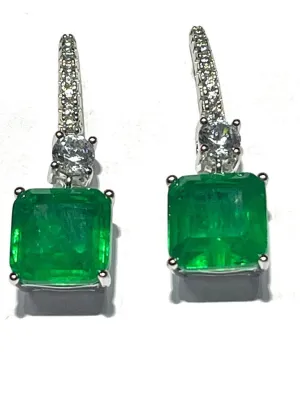 AP Coral Hollywood Summer Earrings Diva Style Silver 925 Redio Quartz Finish Smeraldo Or601l1s