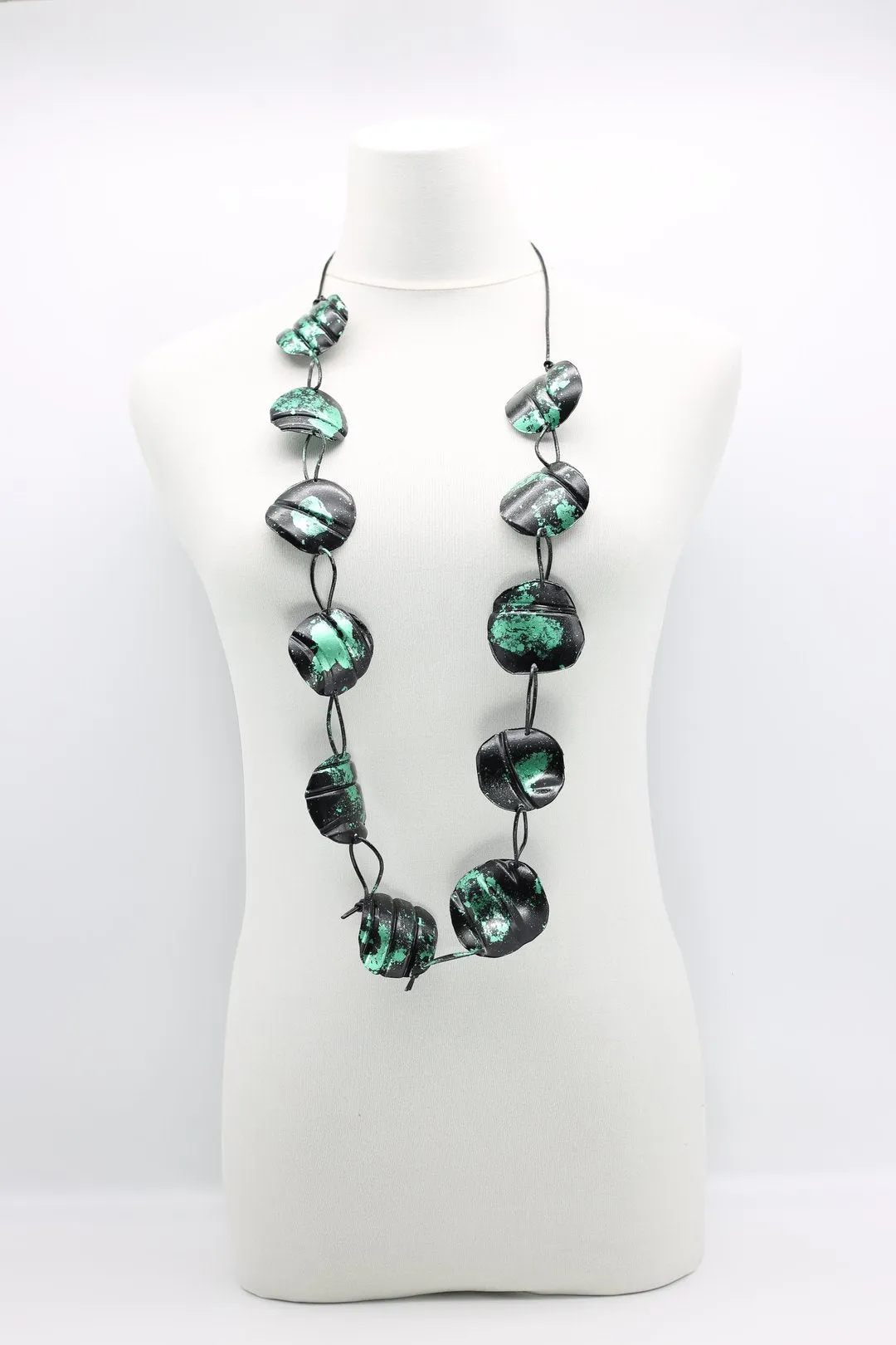 Aqua Plain Necklaces - Hand-gilded - Large
