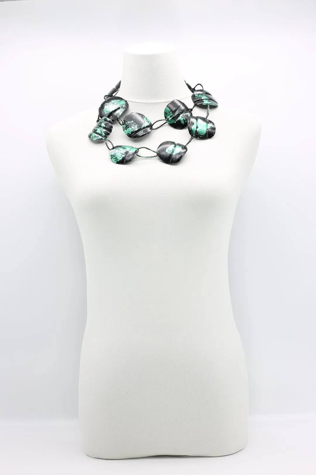 Aqua Plain Necklaces - Hand-gilded - Large