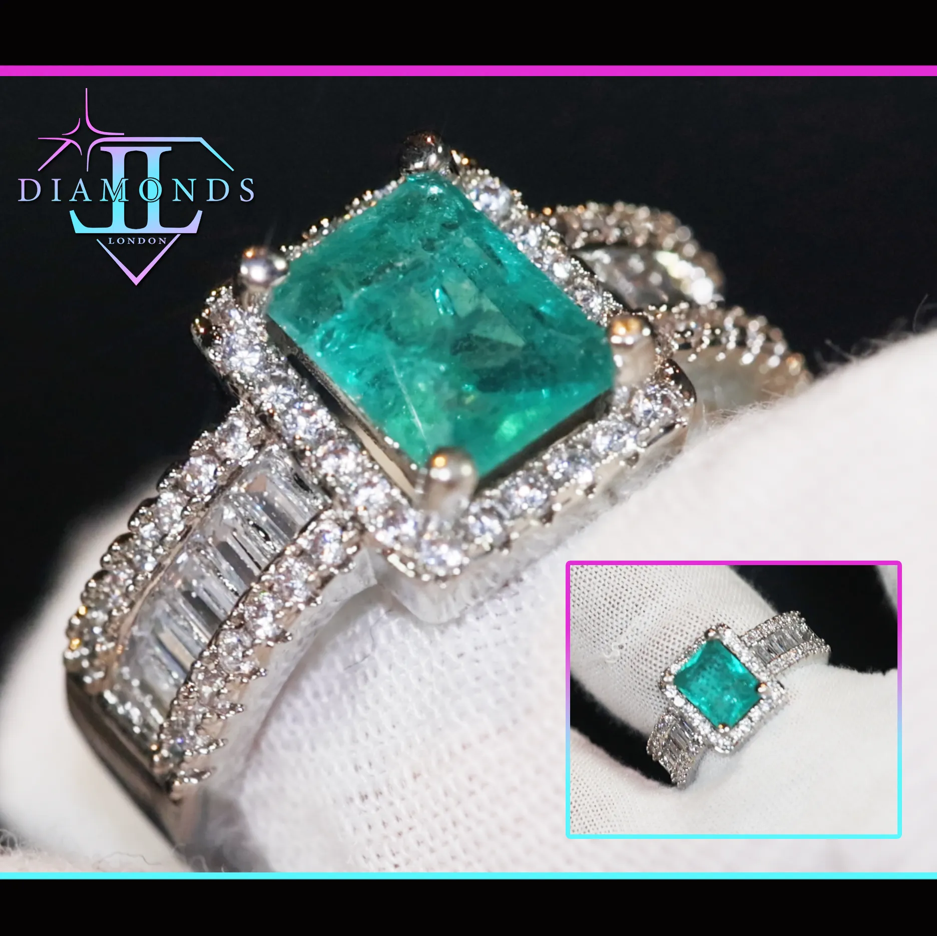 Aquamarine Ring | Aquamarine Engagement Ring | Blue Diamond Ring | Tourmaline Ring