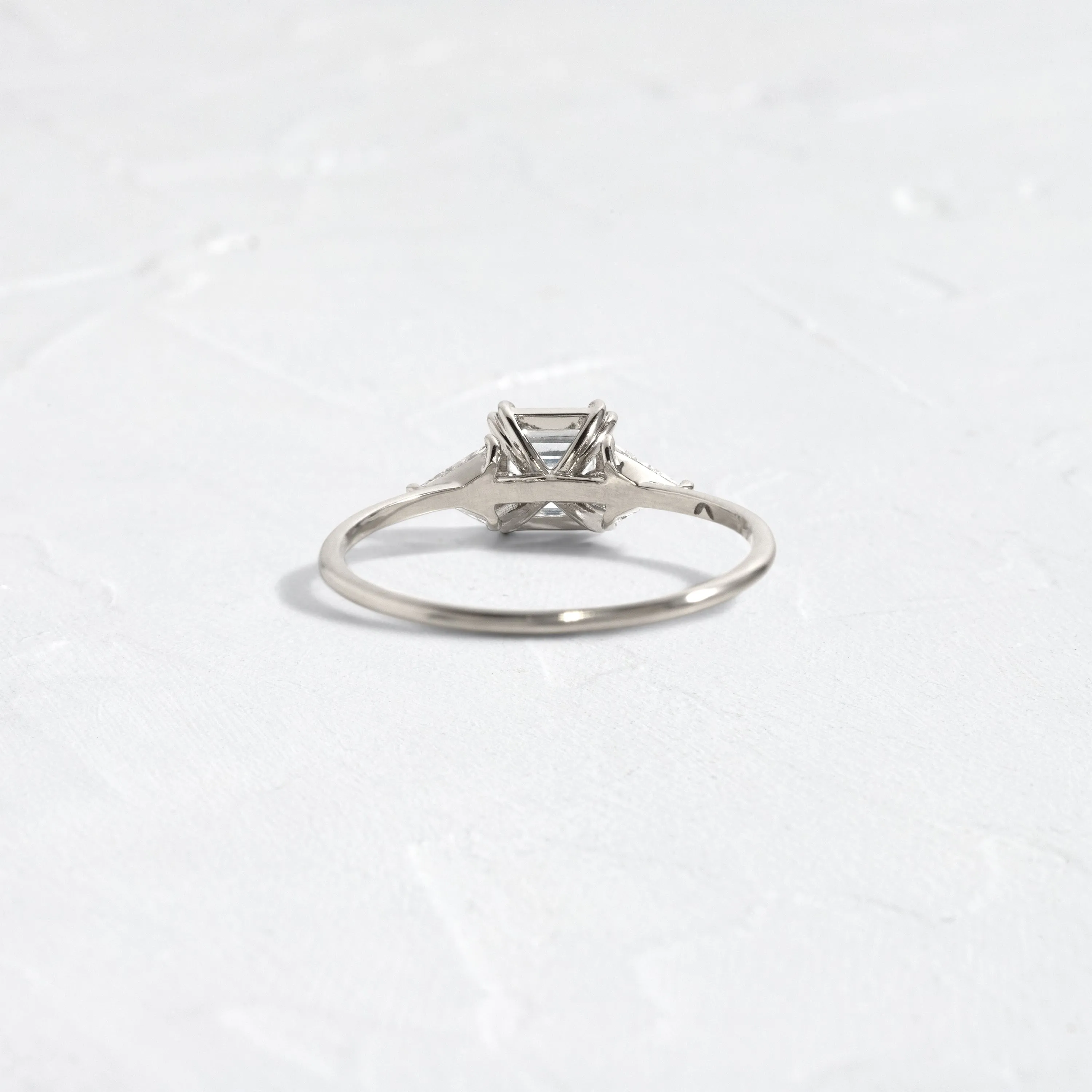 Arrow Ring, 1.01ct. Natural Asscher Cut