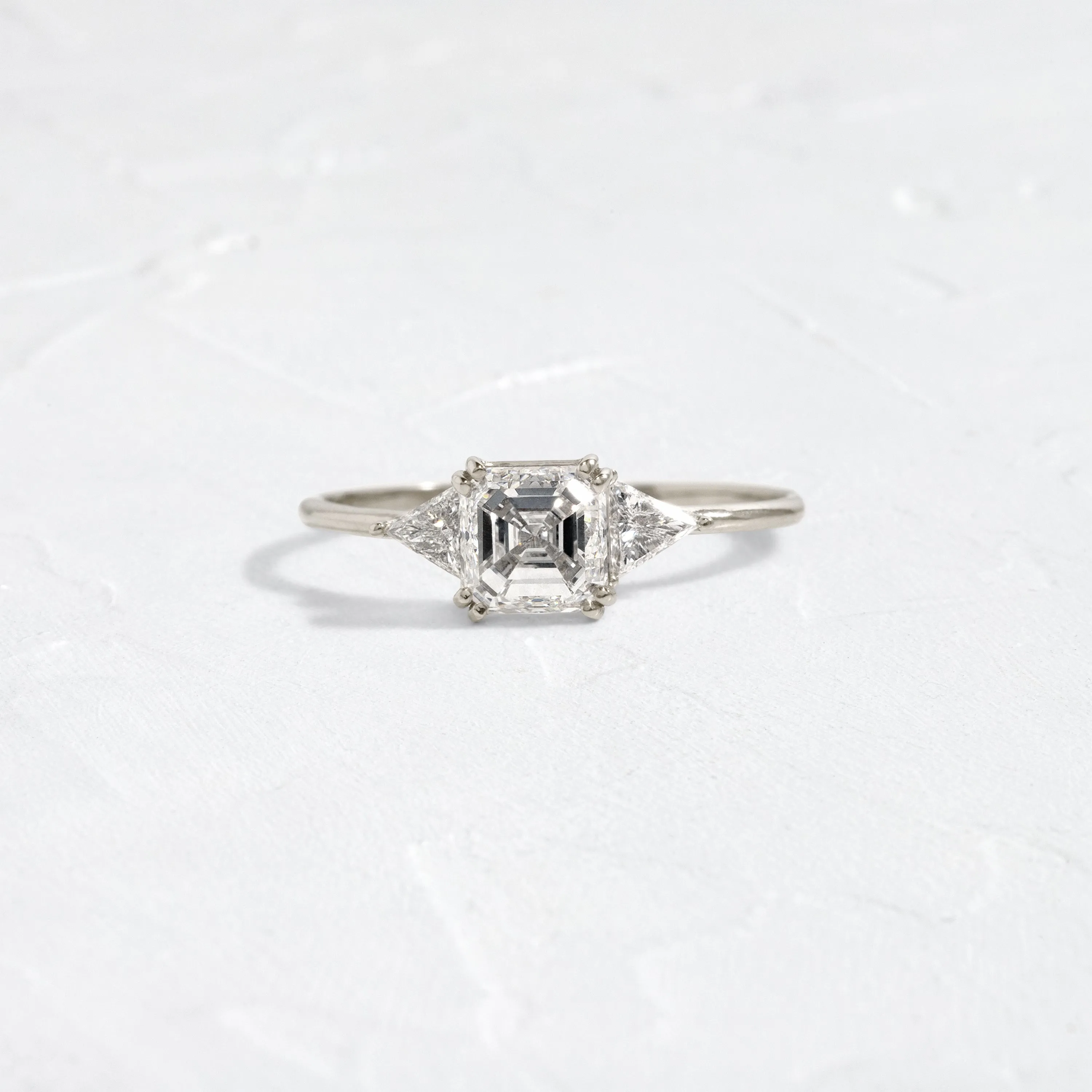 Arrow Ring, 1.01ct. Natural Asscher Cut