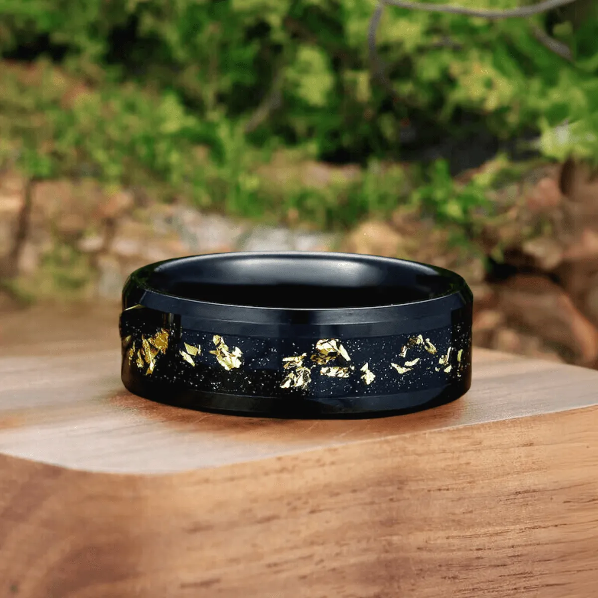 Art Deco Petal Moissanite Engagement His and Hers Wedding Rings Gold Leaf Tungsten Matching Rings