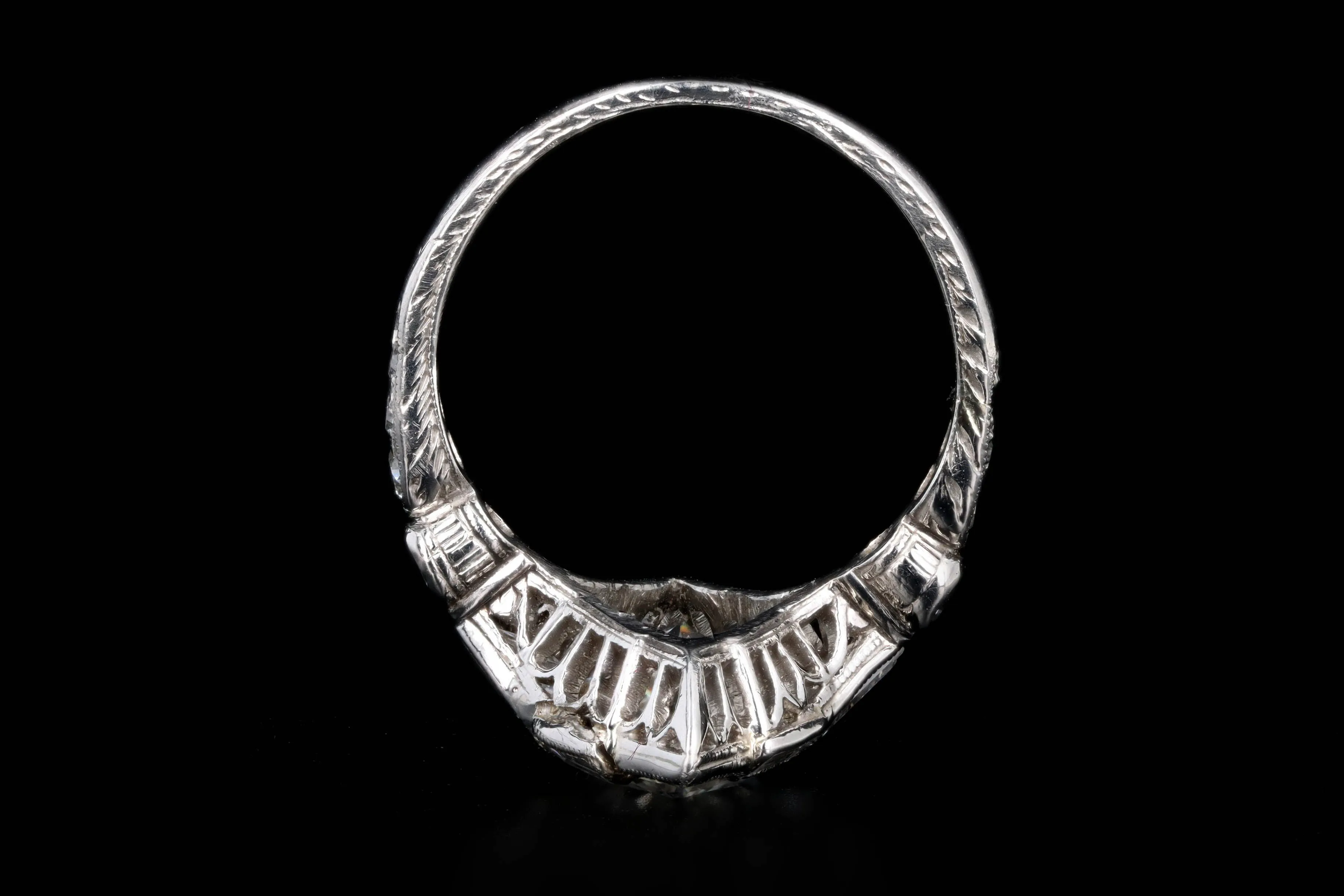 Art Deco Platinum 2.20 Carat Antique Lozenge Cut Diamond Engagement Ring GIA Certified