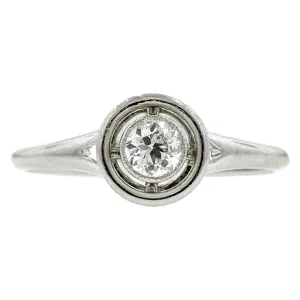 Art Deco Solitaire Engagement Ring, TRB; 0.20ct