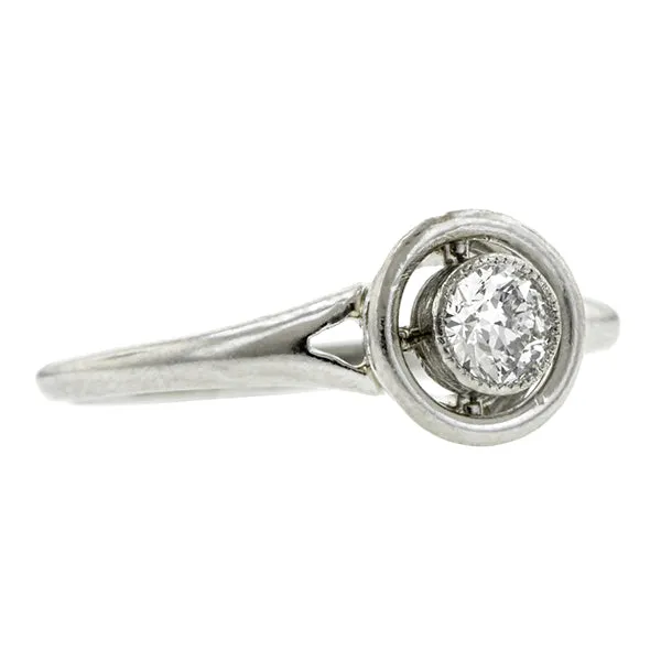 Art Deco Solitaire Engagement Ring, TRB; 0.20ct