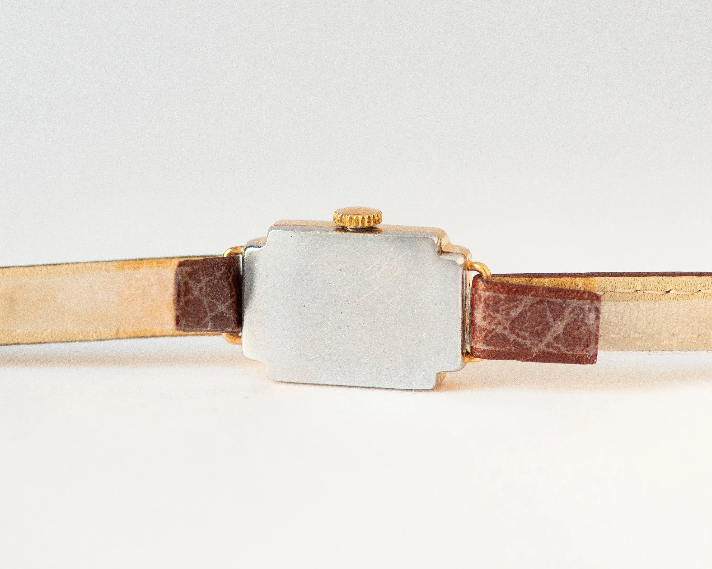 Art Deco style watch for women Ray, gold plated women watch vintage, limited edition wristwatch women delicate gift new premium leather band