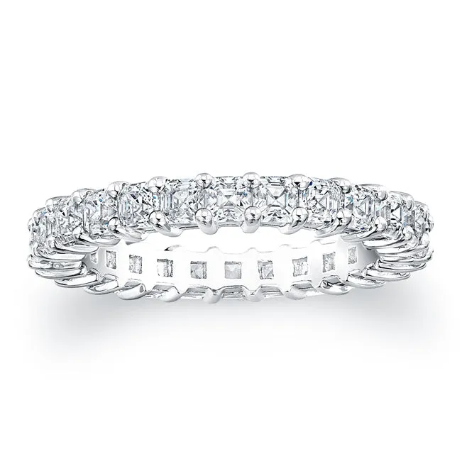 Asscher Cut Diamond Eternity Ring - 2.50CTW F/VS2