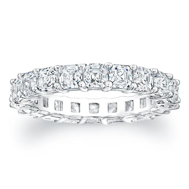 Asscher Cut Diamond Eternity Ring - 4.00CTW F/VS2