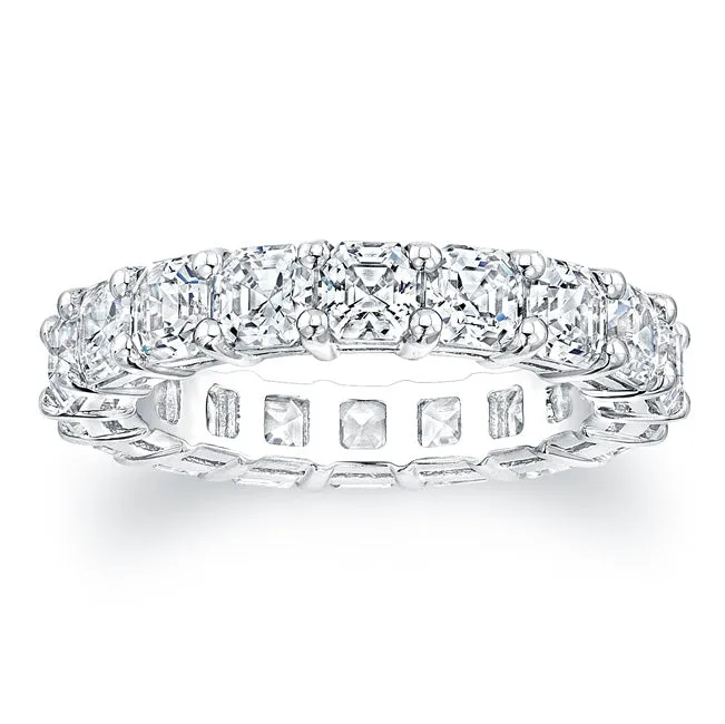 Asscher Cut Diamond Eternity Ring - 5.50CTW