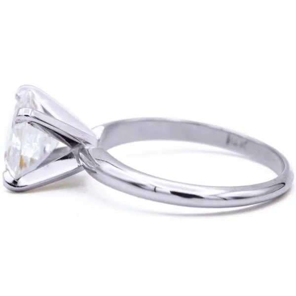 Asscher Moissanite 4 Prongs FANCY Solitaire Ring