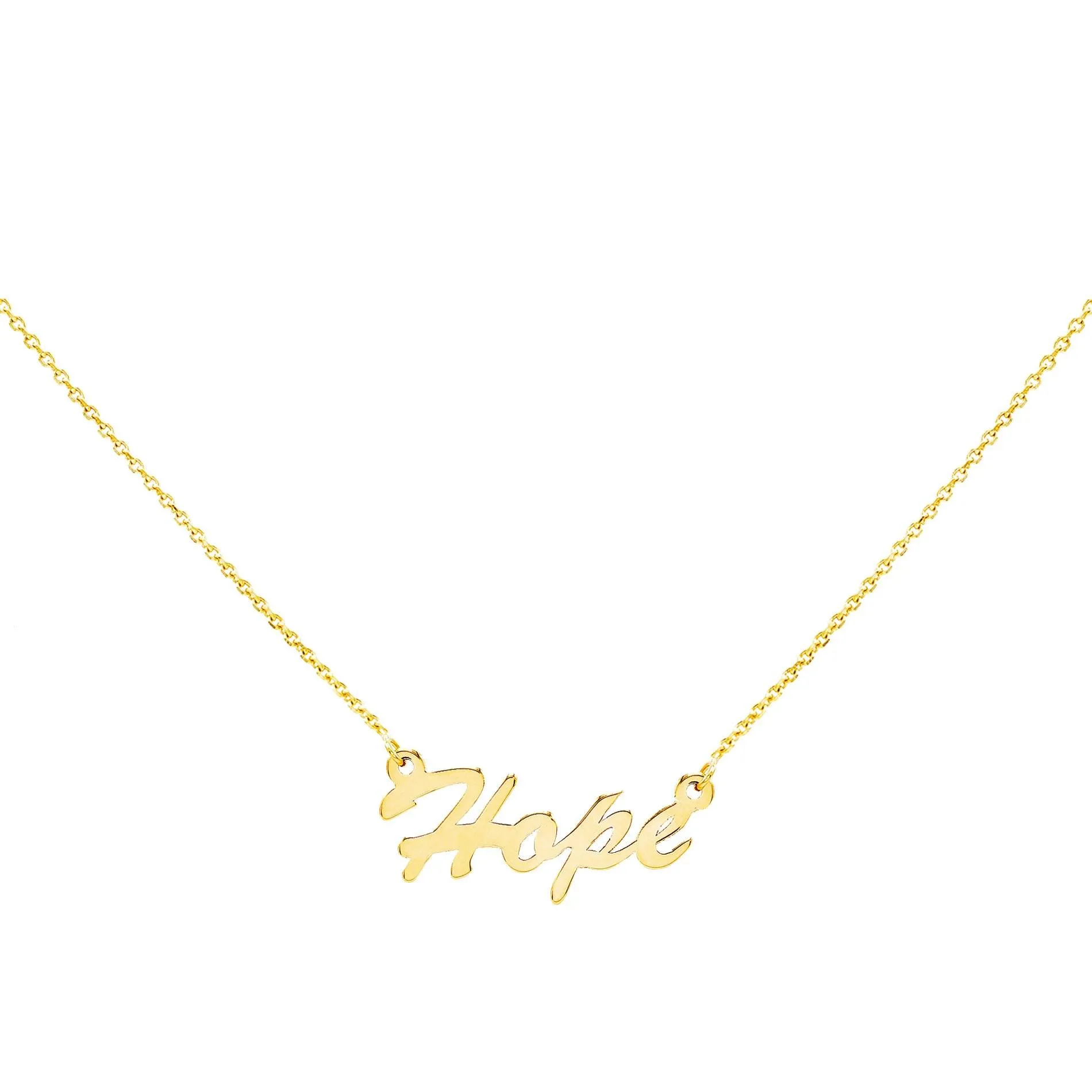 Assorted Phrase Necklace 14K