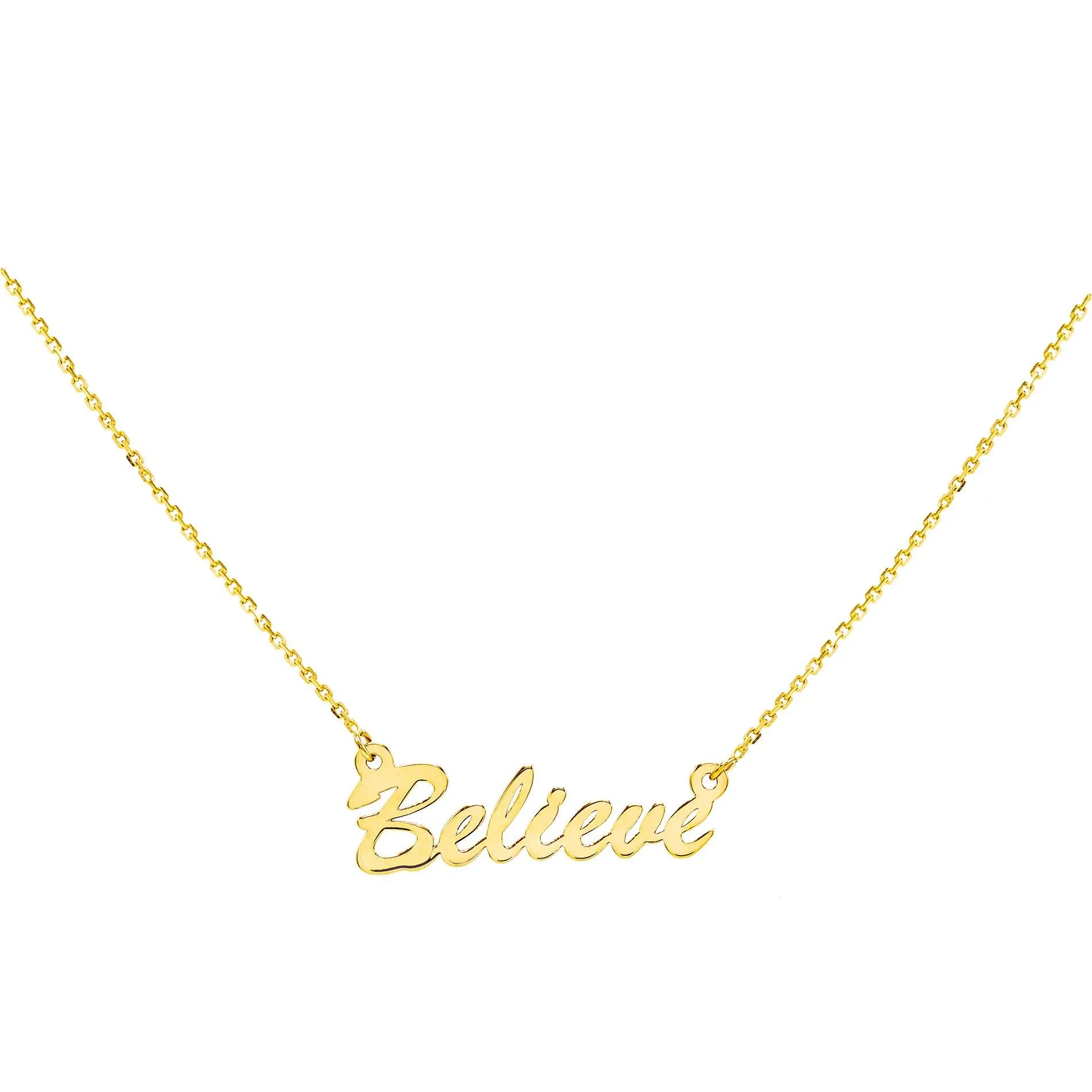 Assorted Phrase Necklace 14K