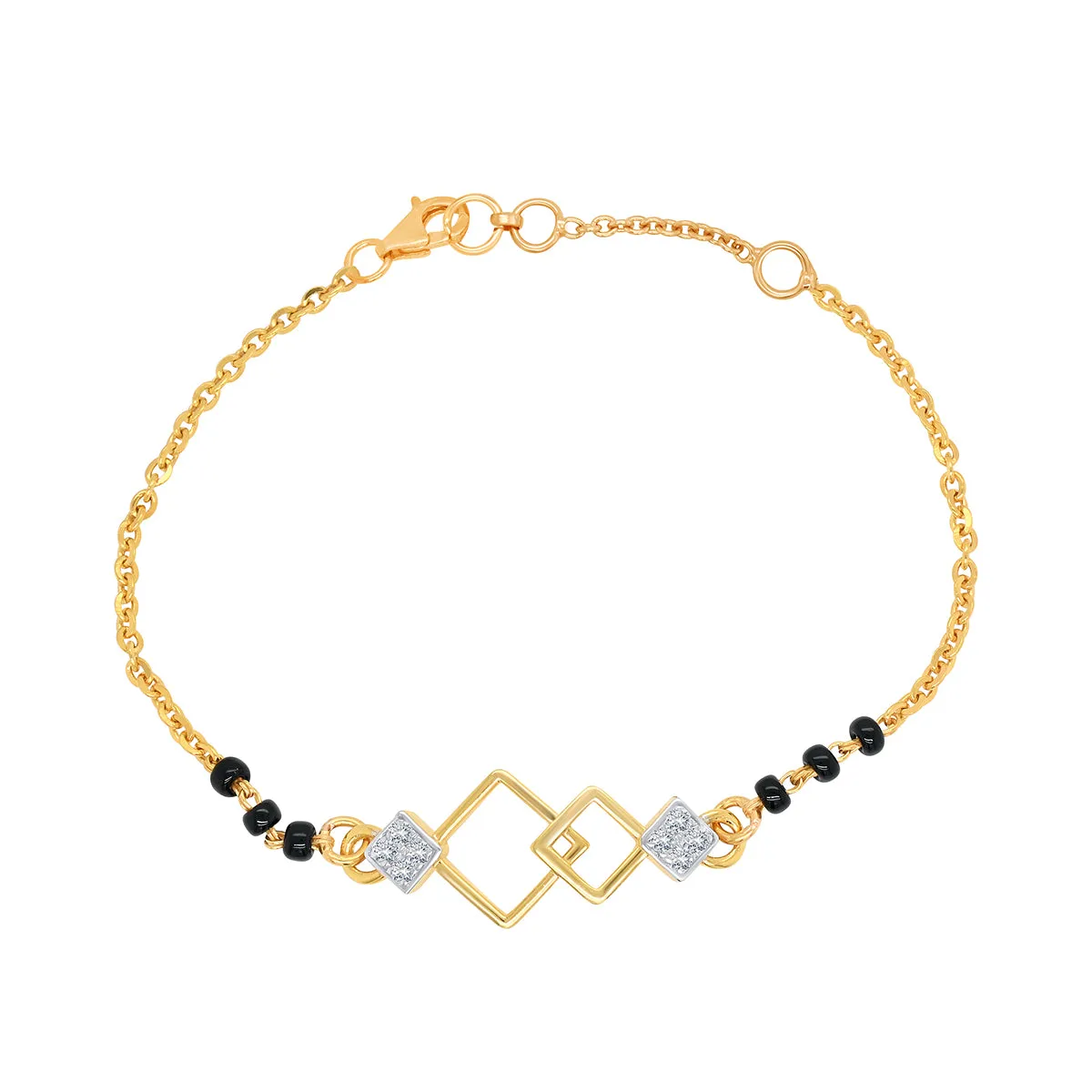 Austere Square Shaped Diamond Bracelet