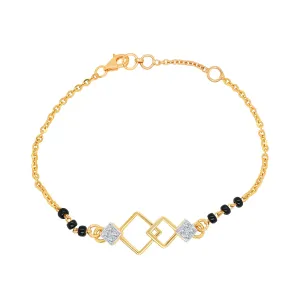Austere Square Shaped Diamond Bracelet