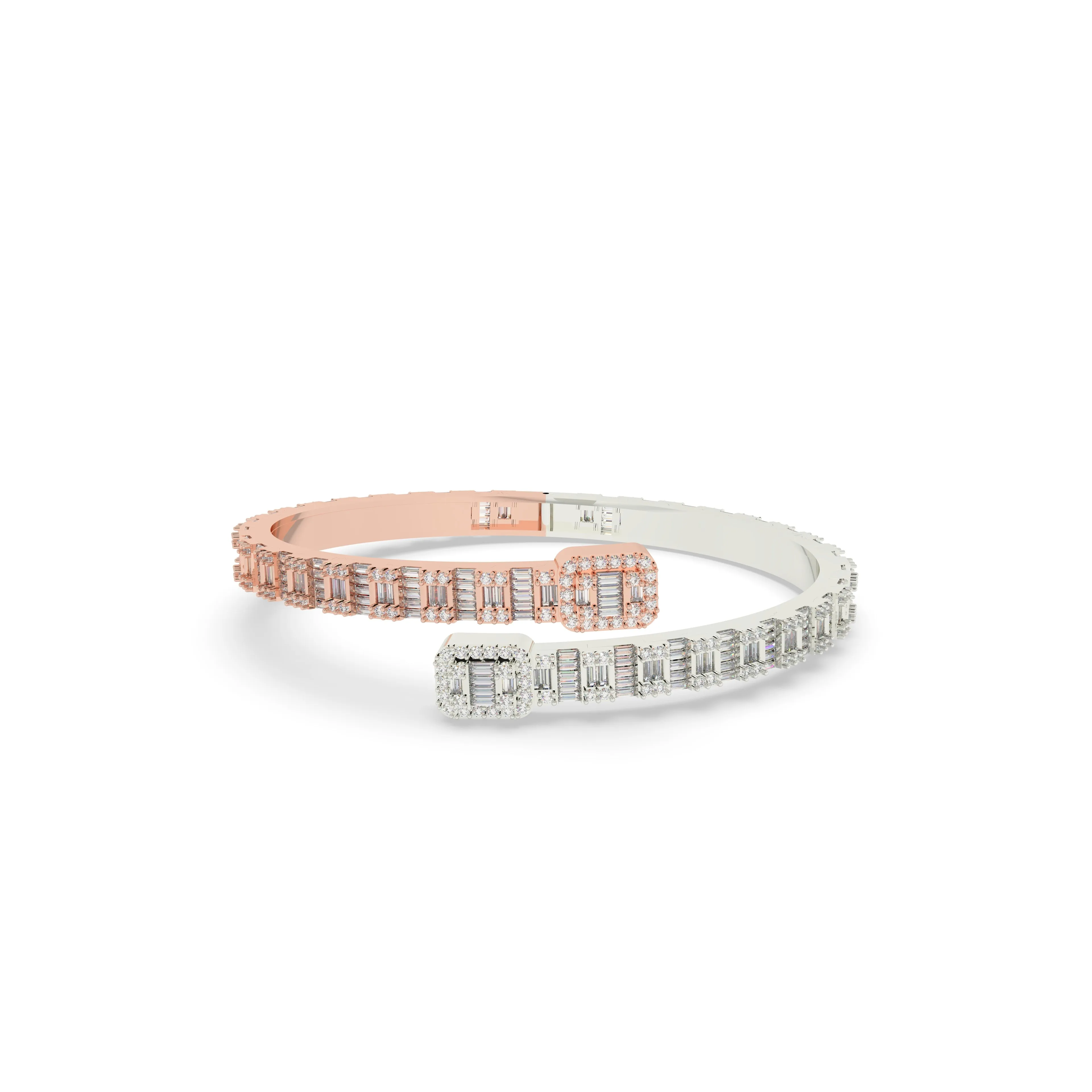 Baguette Diamond Bangle Bracelet