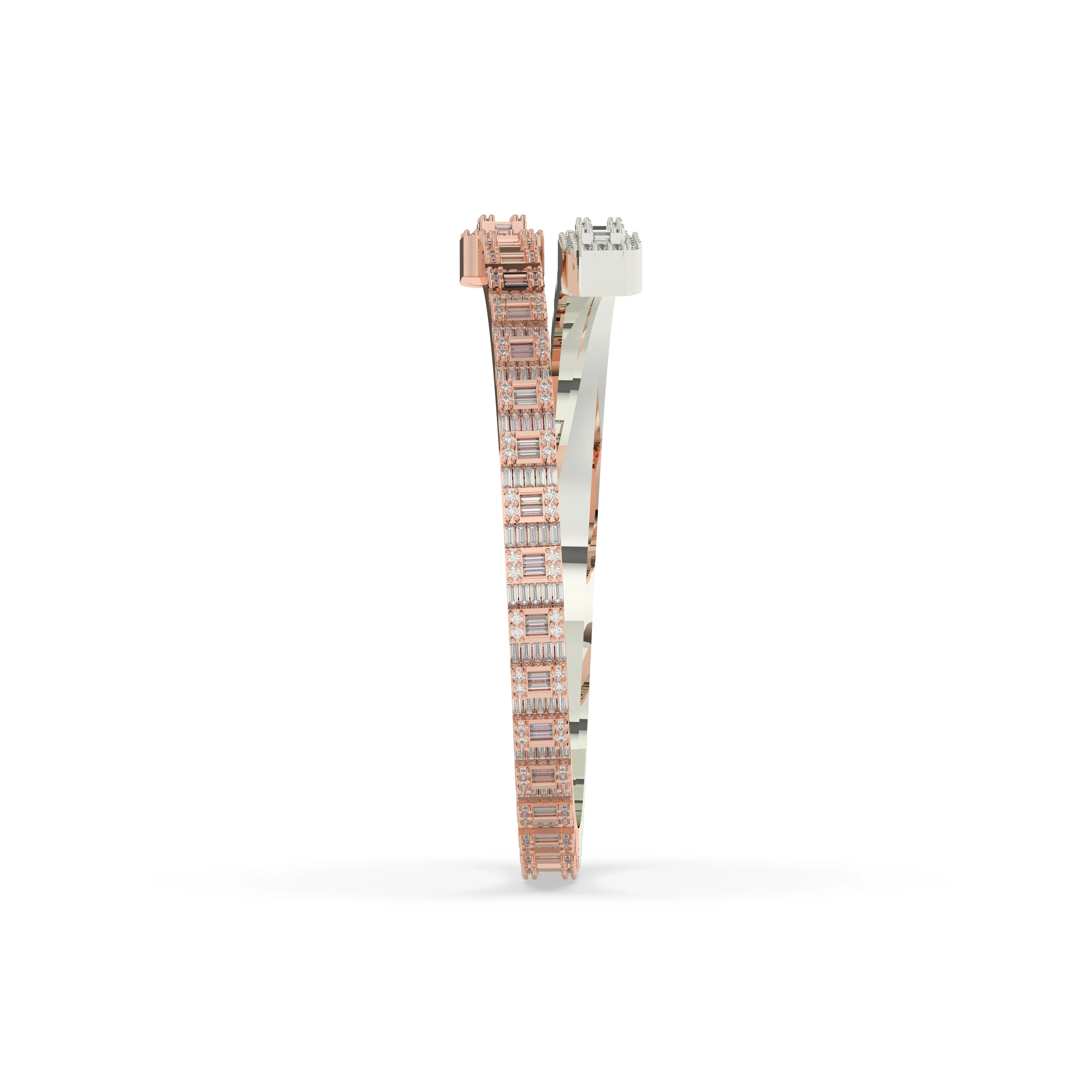 Baguette Diamond Bangle Bracelet
