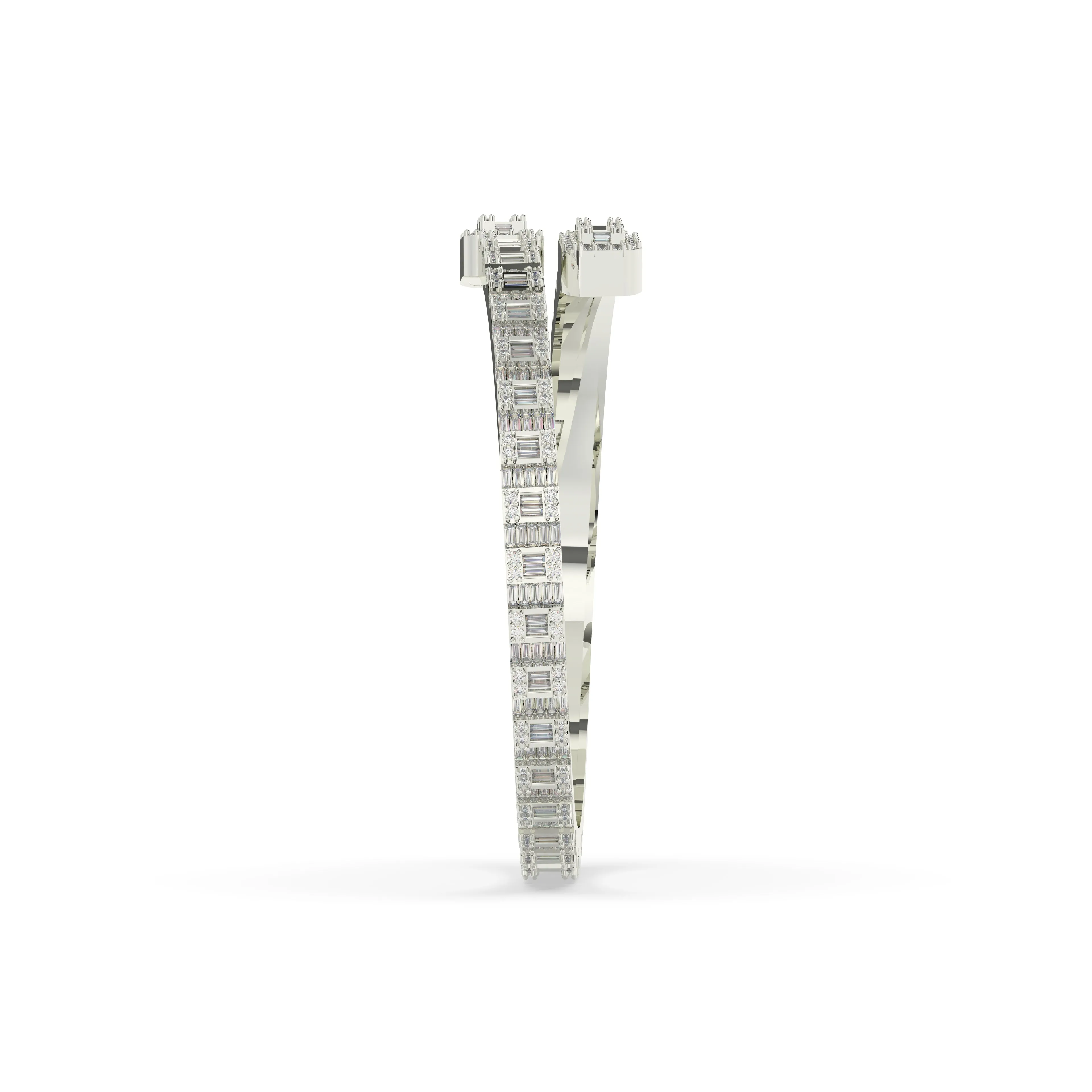 Baguette Diamond Bangle Bracelet