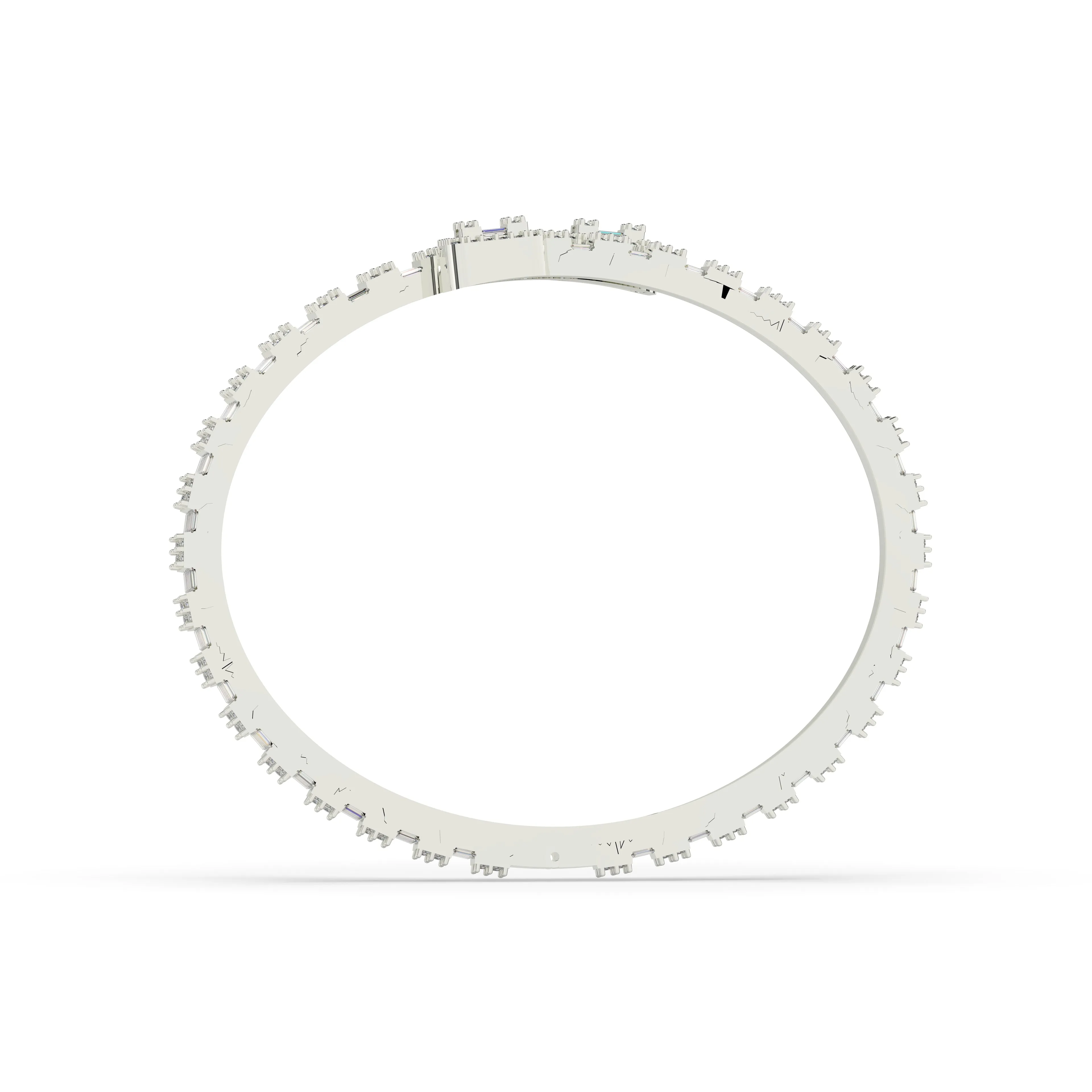 Baguette Diamond Bangle Bracelet