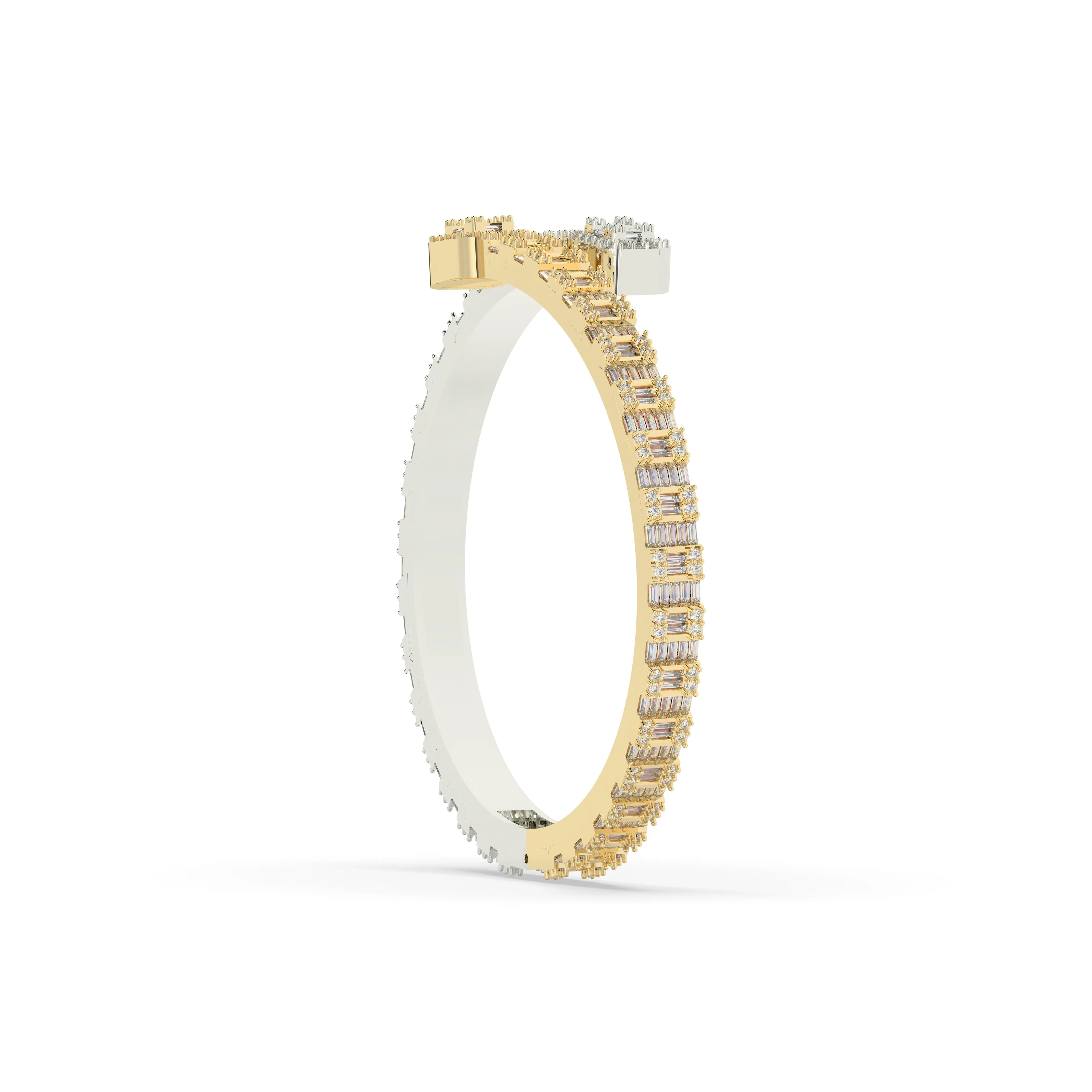 Baguette Diamond Bangle Bracelet