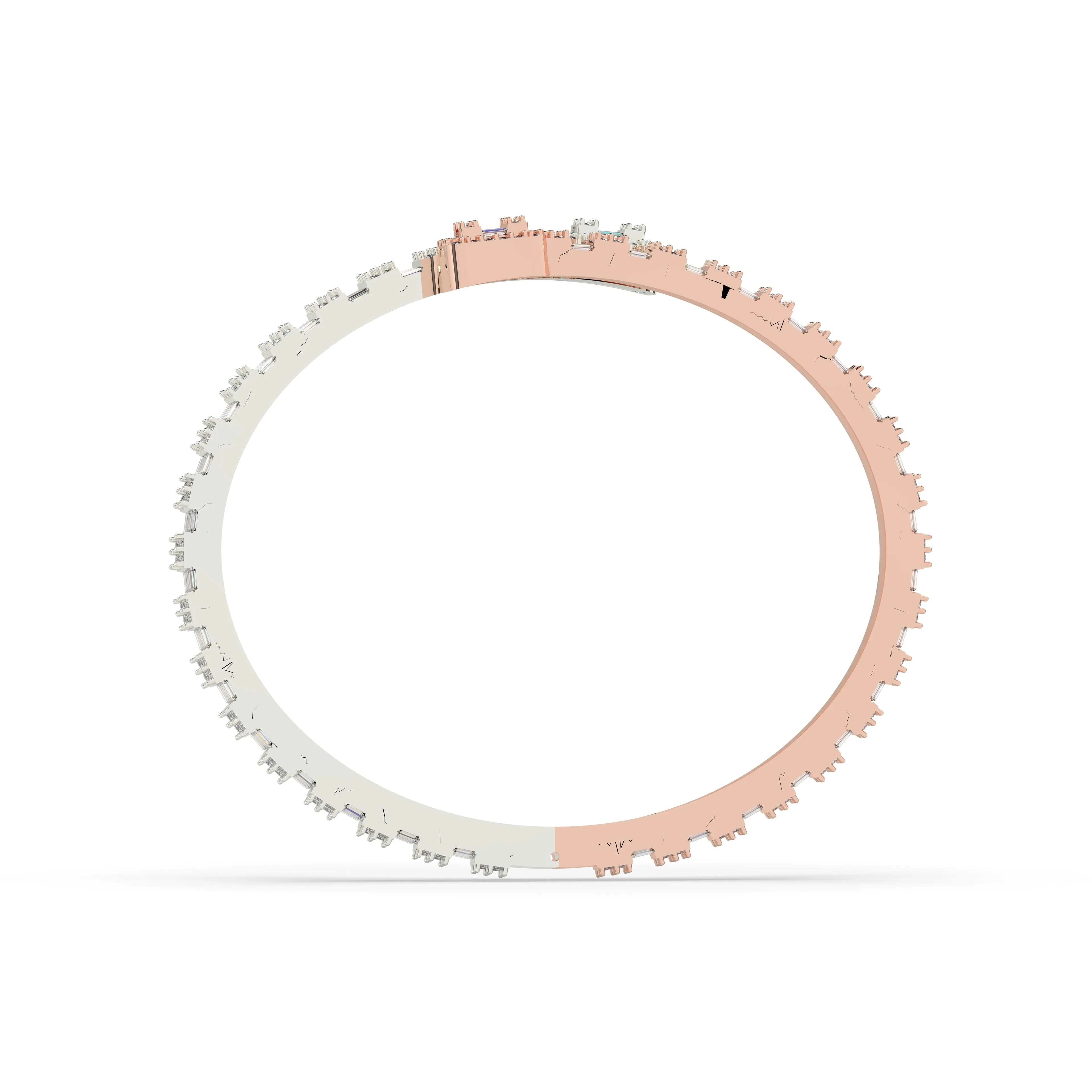 Baguette Diamond Bangle Bracelet