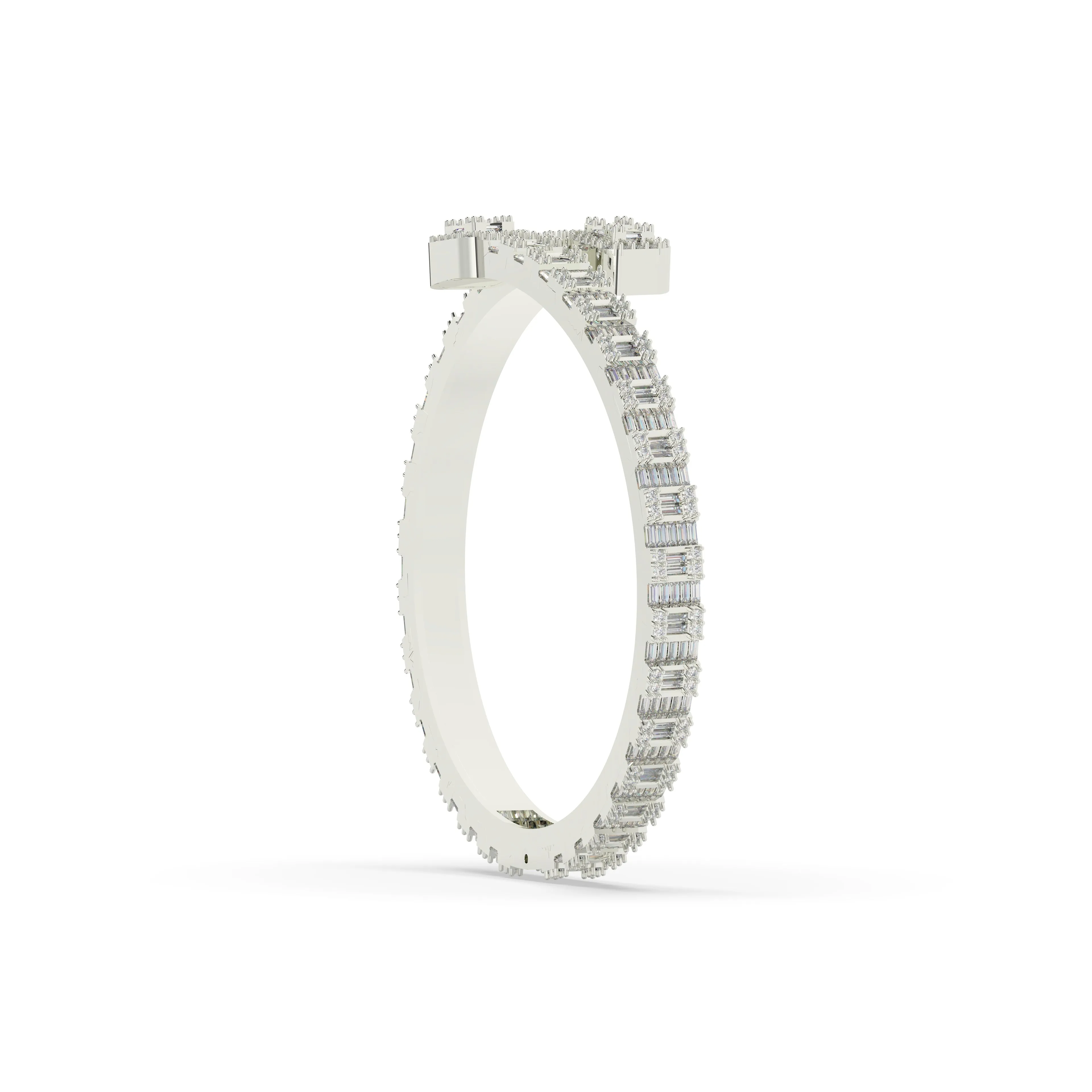 Baguette Diamond Bangle Bracelet