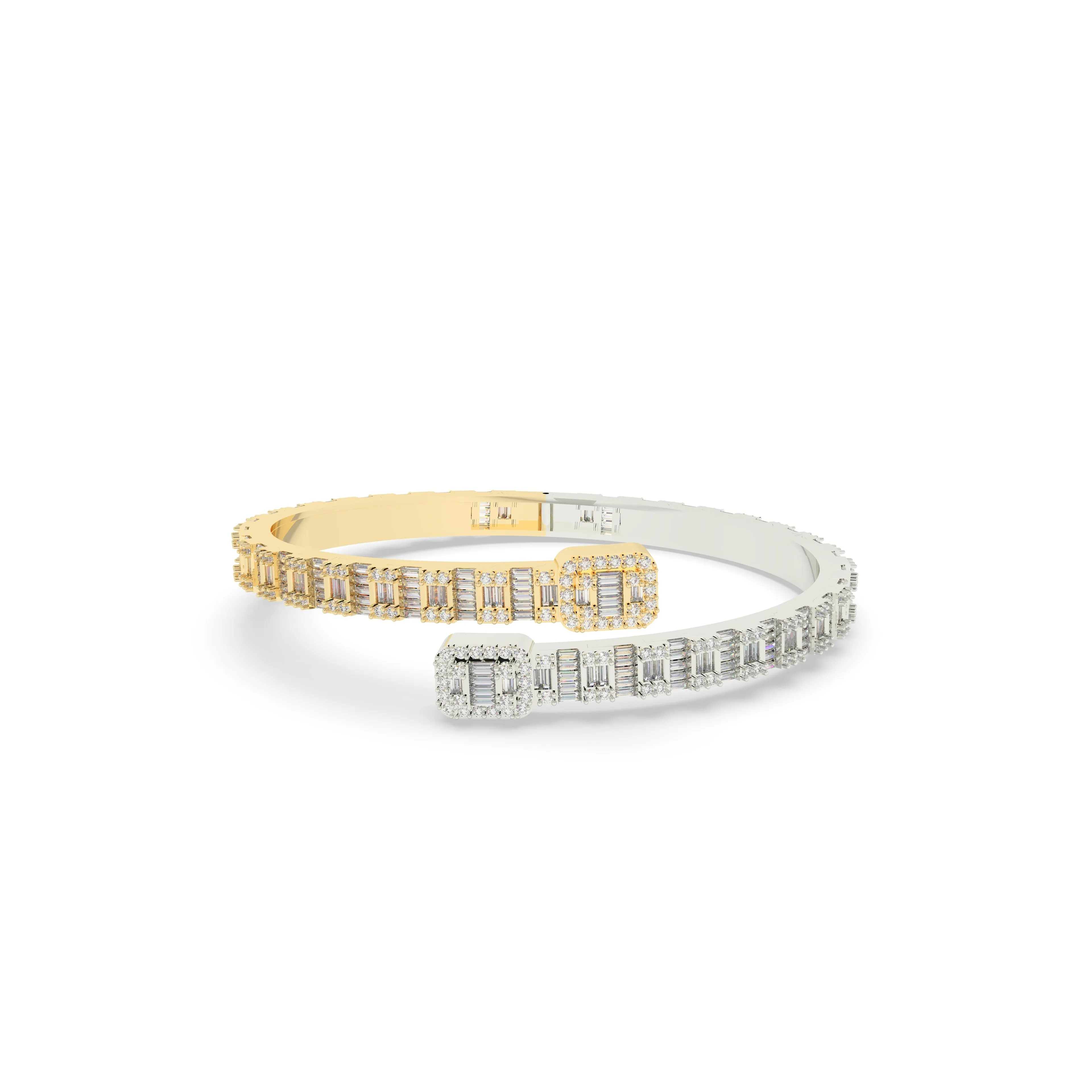 Baguette Diamond Bangle Bracelet