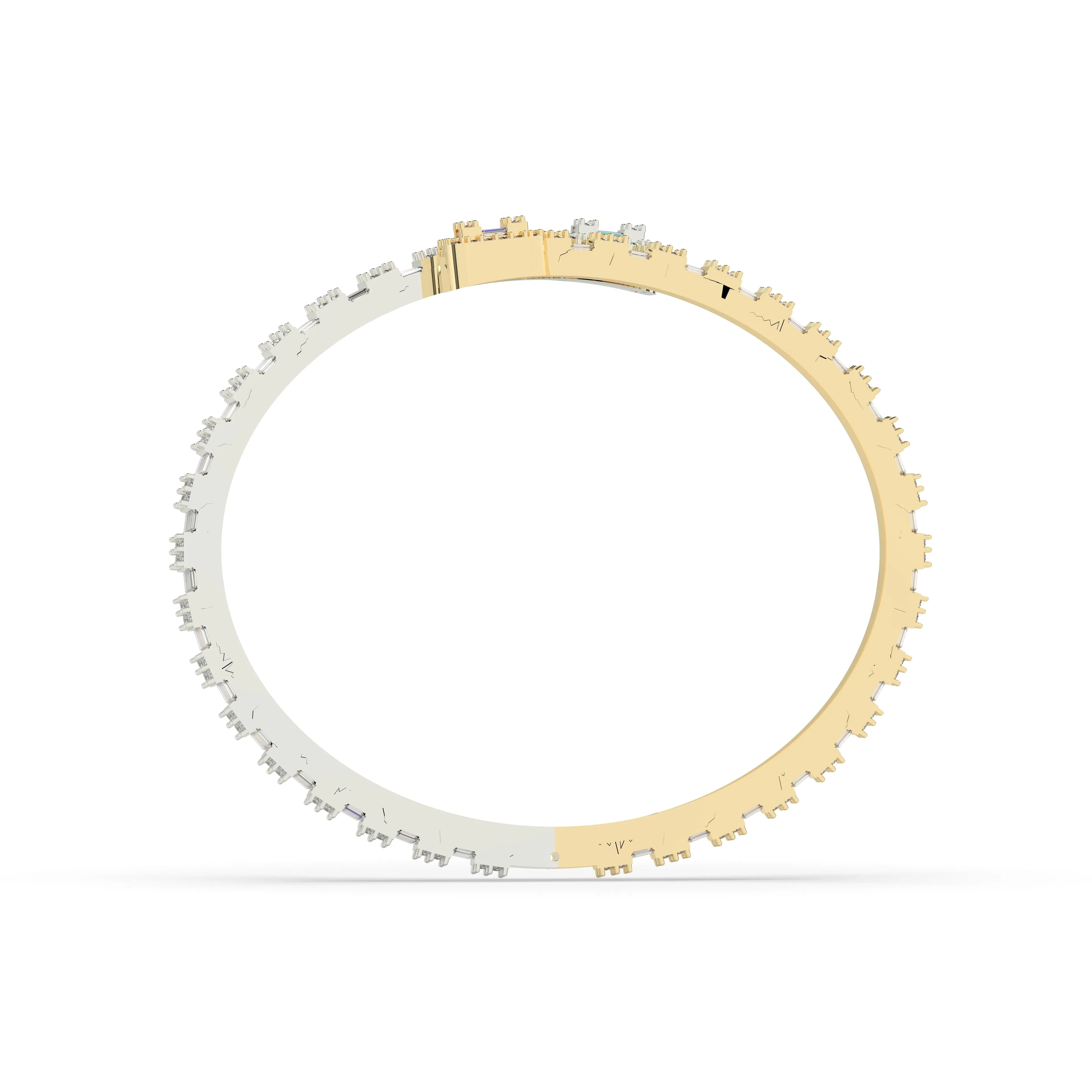 Baguette Diamond Bangle Bracelet