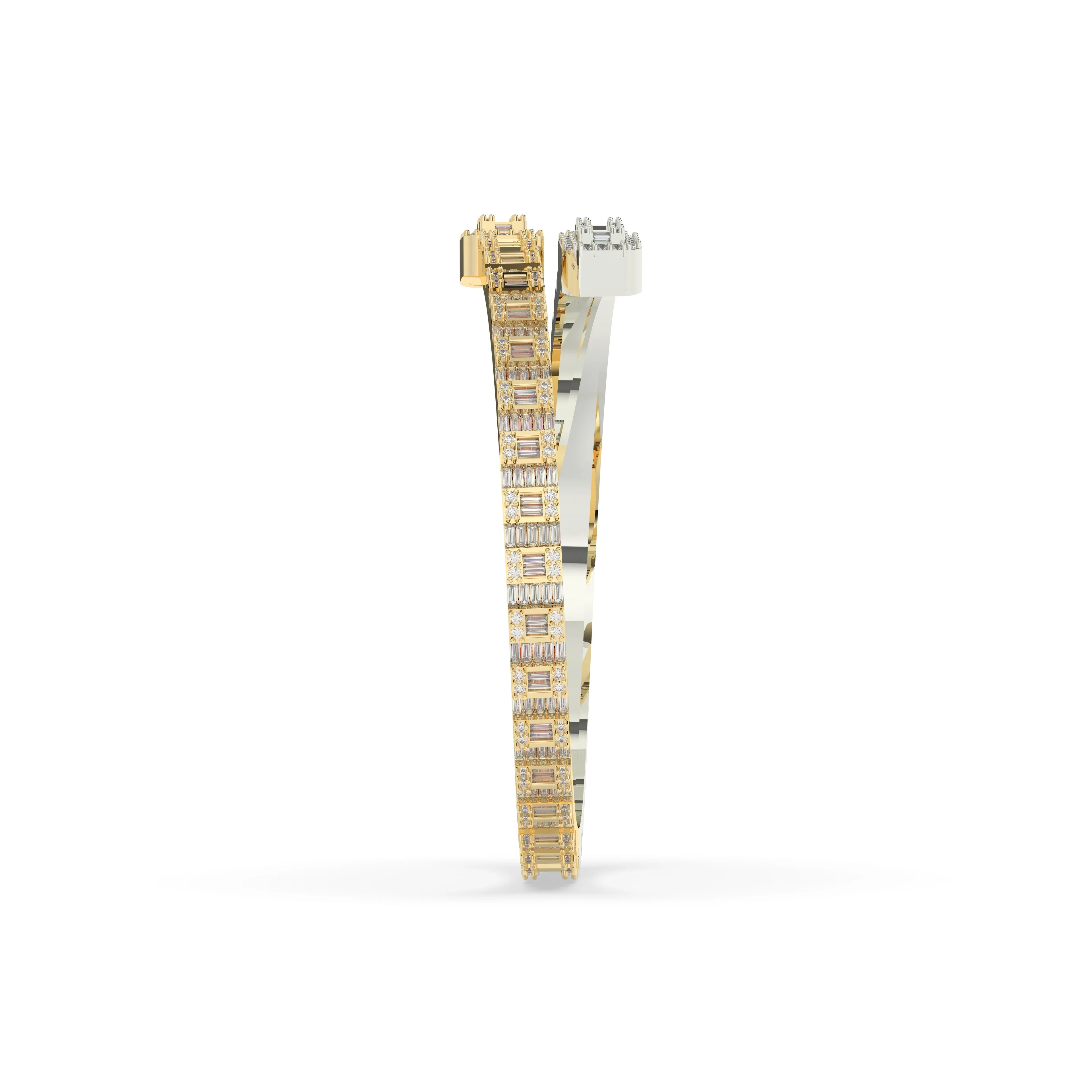 Baguette Diamond Bangle Bracelet