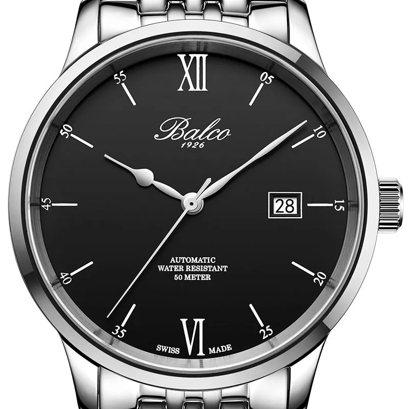 BALCO Men Mechanical Watches Automatic Swiss Steel Watch