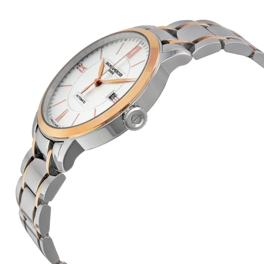 Baume et Mercier Classima Automatic Stainless Steel and 18kt Rose Gold Men's Watch 10217 A10217