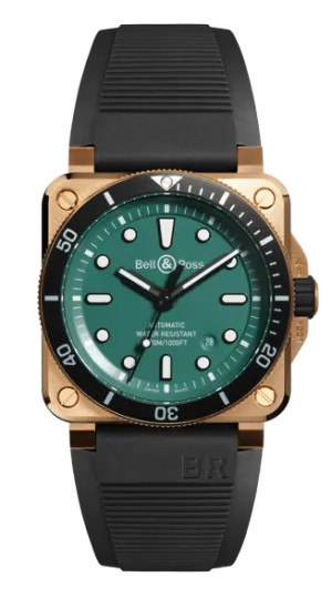 BELL & ROSS BR 03-92 DIVER BRONZE BLACK & GREEN LIMITED EDITION