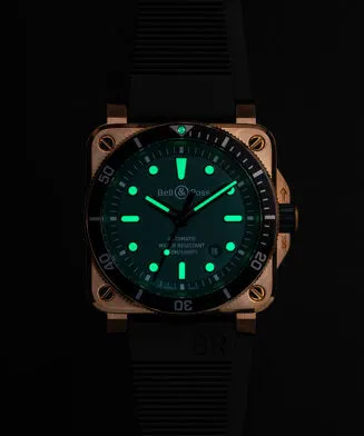 BELL & ROSS BR 03-92 DIVER BRONZE BLACK & GREEN LIMITED EDITION