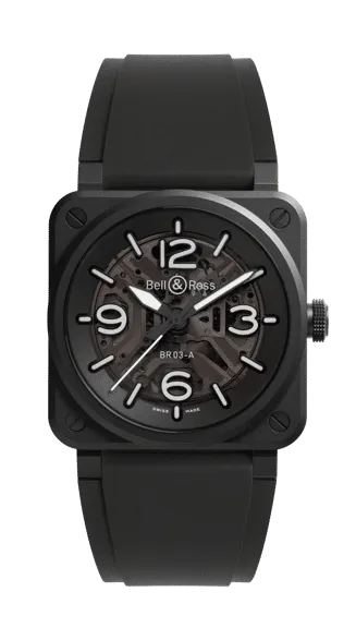 BELL & ROSS BR 03 SKELETON BLACK CERAMIC