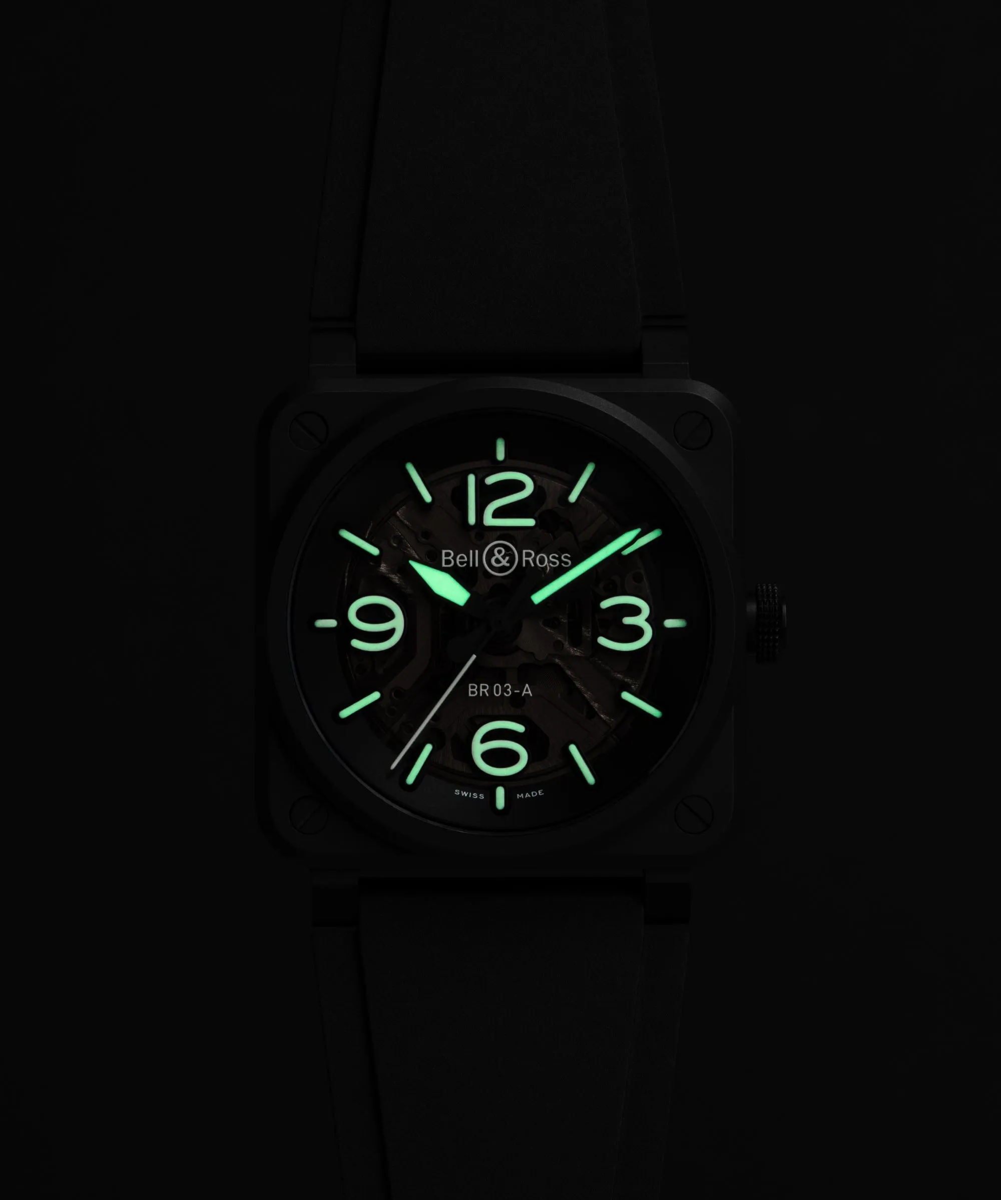 BELL & ROSS BR 03 SKELETON BLACK CERAMIC