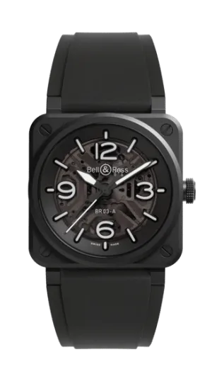 BELL & ROSS BR 03 SKELETON BLACK CERAMIC