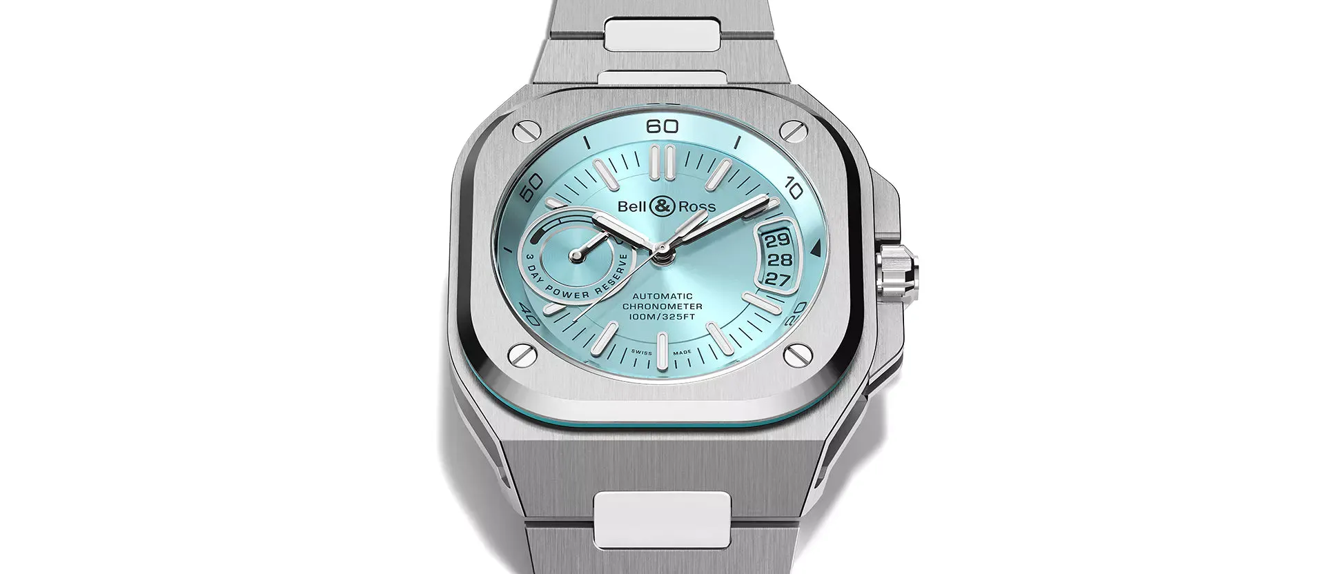 BELL & ROSS BR-X5 ICE BLUE STEEL BRACELET
