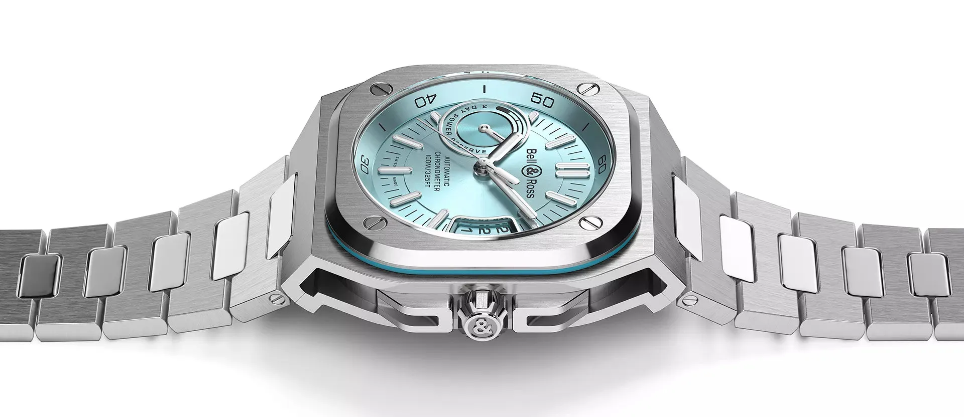 BELL & ROSS BR-X5 ICE BLUE STEEL BRACELET