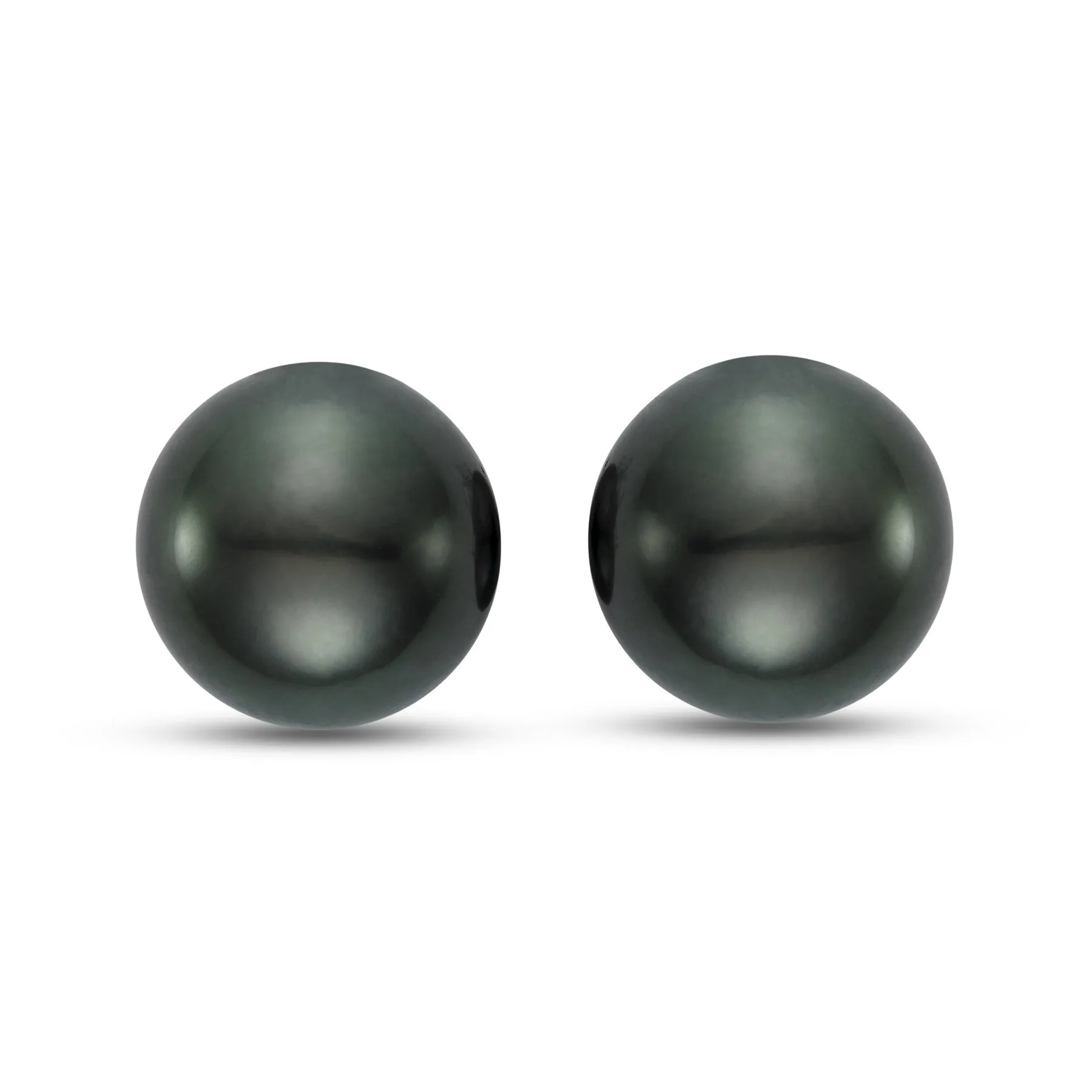 Black Tahitian Pearl Stud Earrings