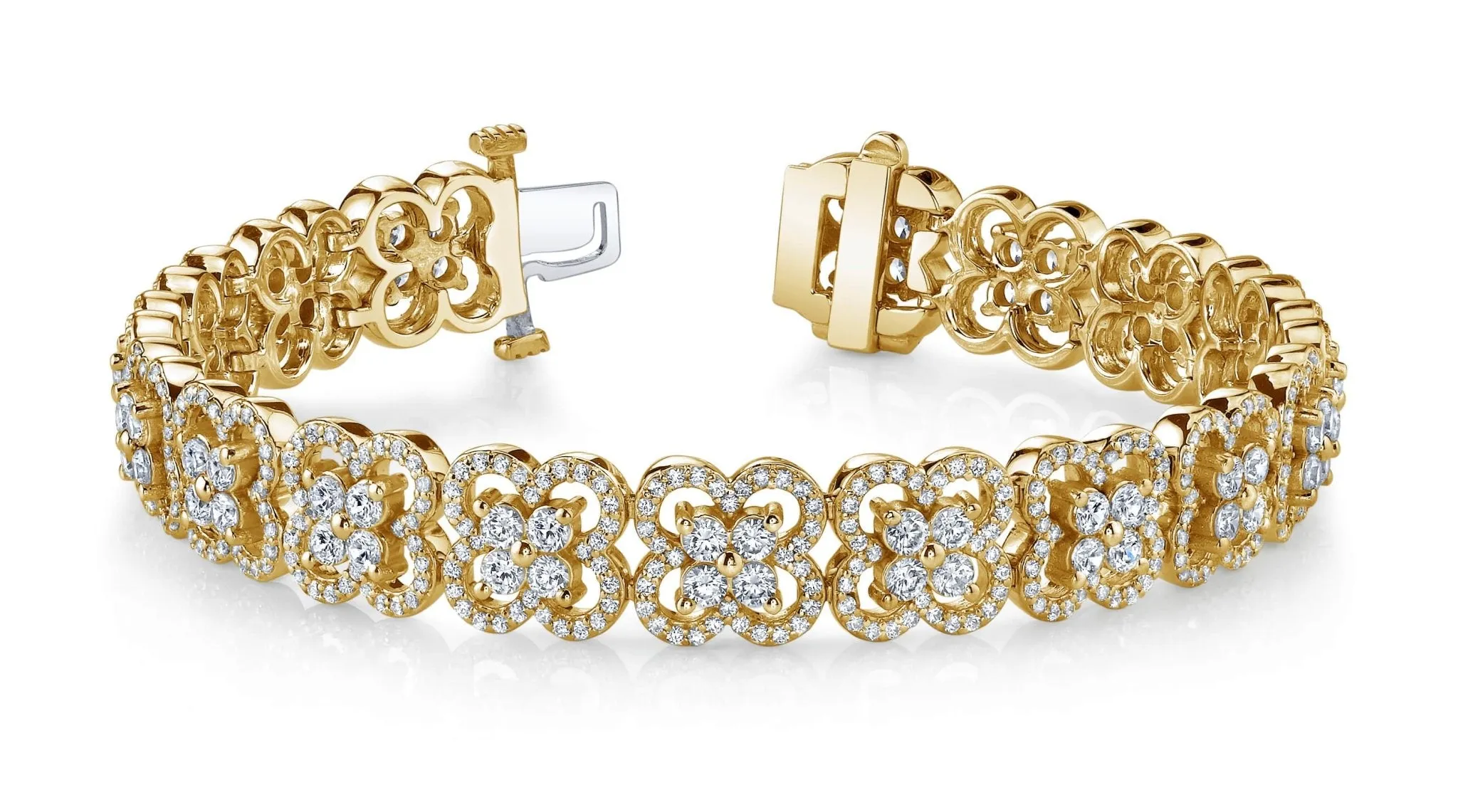 Blossoming Beauty Diamond Bracelet with 5.06 ct.(finished) 1mm, 1.8mm